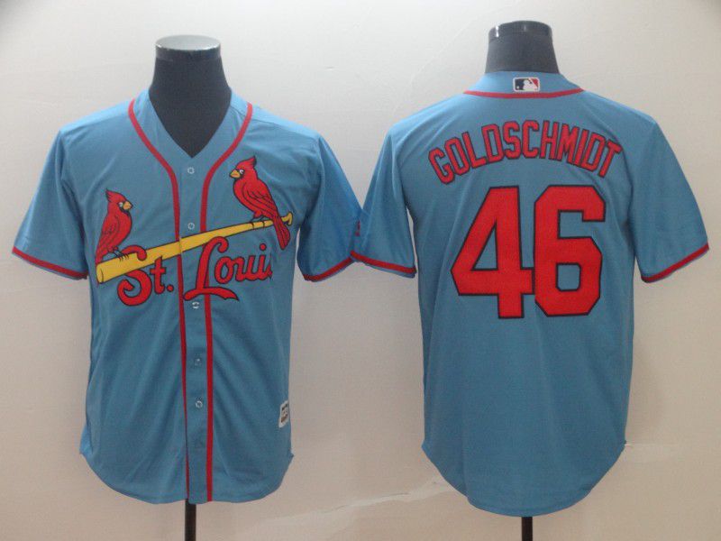 2019 MLB Men St.Louis Cardinals #46 Goldschmidt blue game Jerseys->st.louis cardinals->MLB Jersey